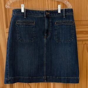 Talbots Dark Blue Denim Mini Skirt